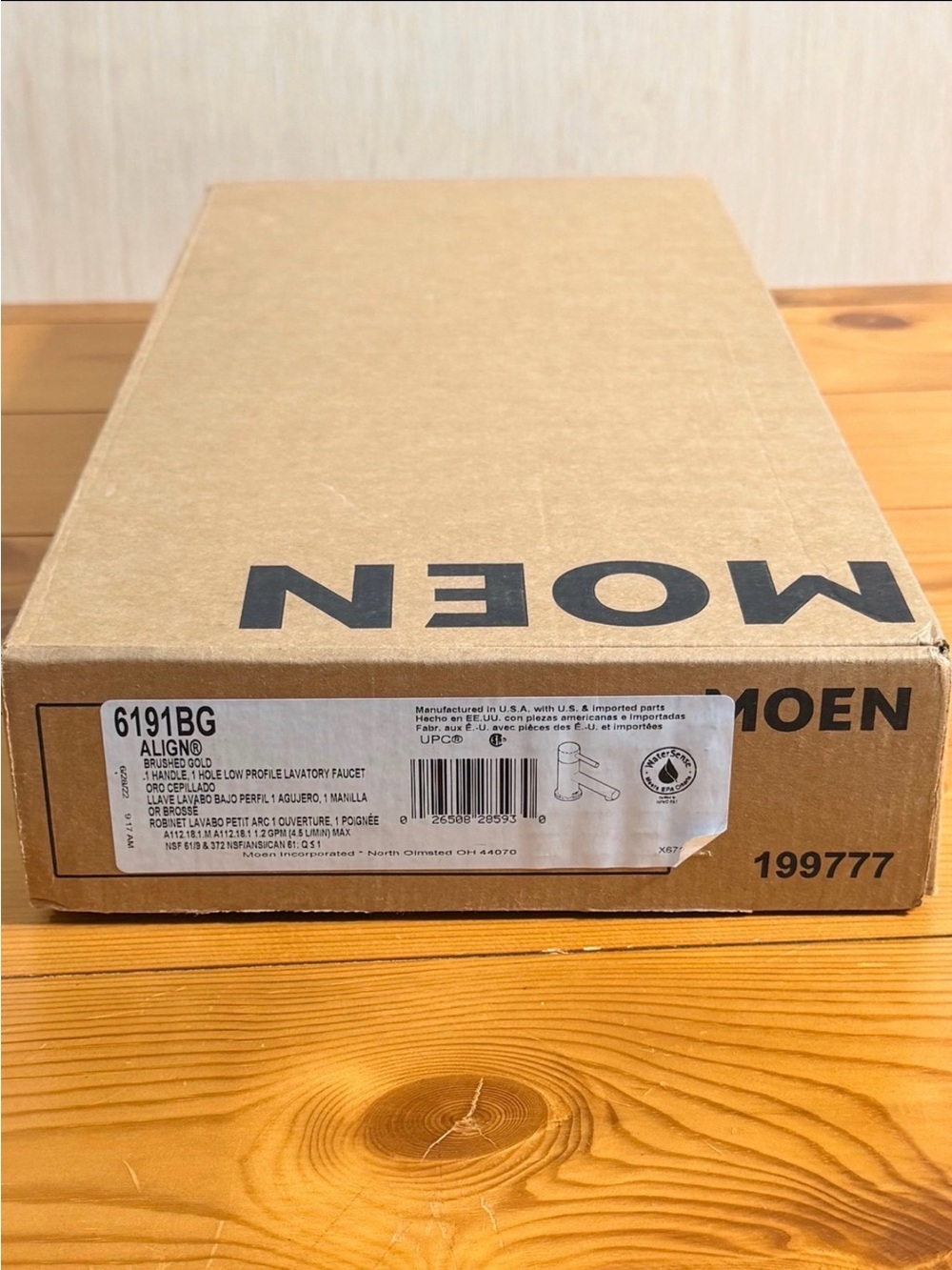 Moen Align Brushed Gold Bathroom Faucet 6191BG New Open Box